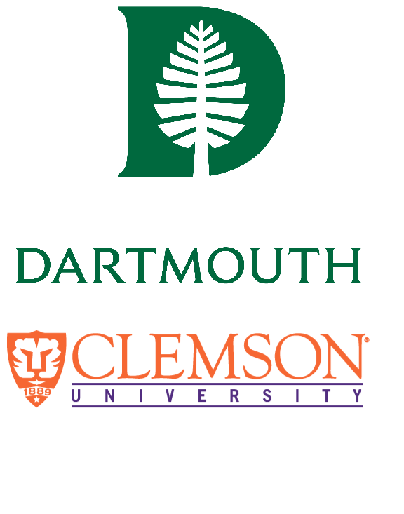 Dartmouth and Clemson logos